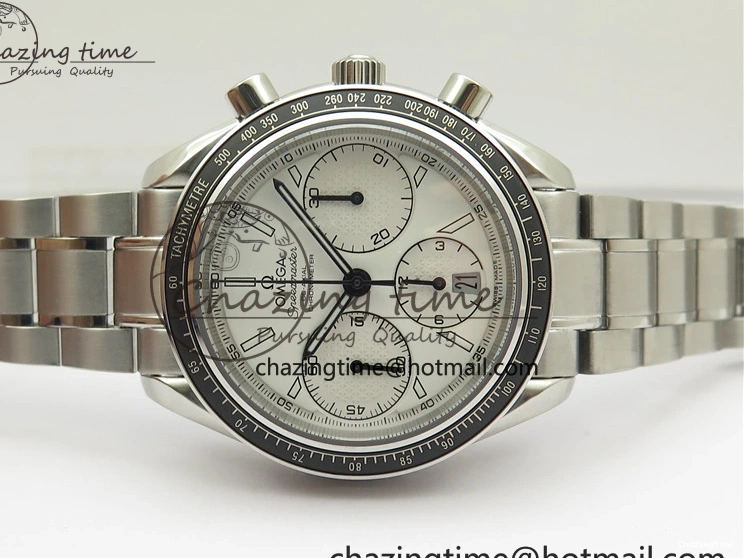 0207 Elegant Speedmaster Racing Master SS HRF 1:1 Best Edition White Dial on SS Bracelet A 7864
